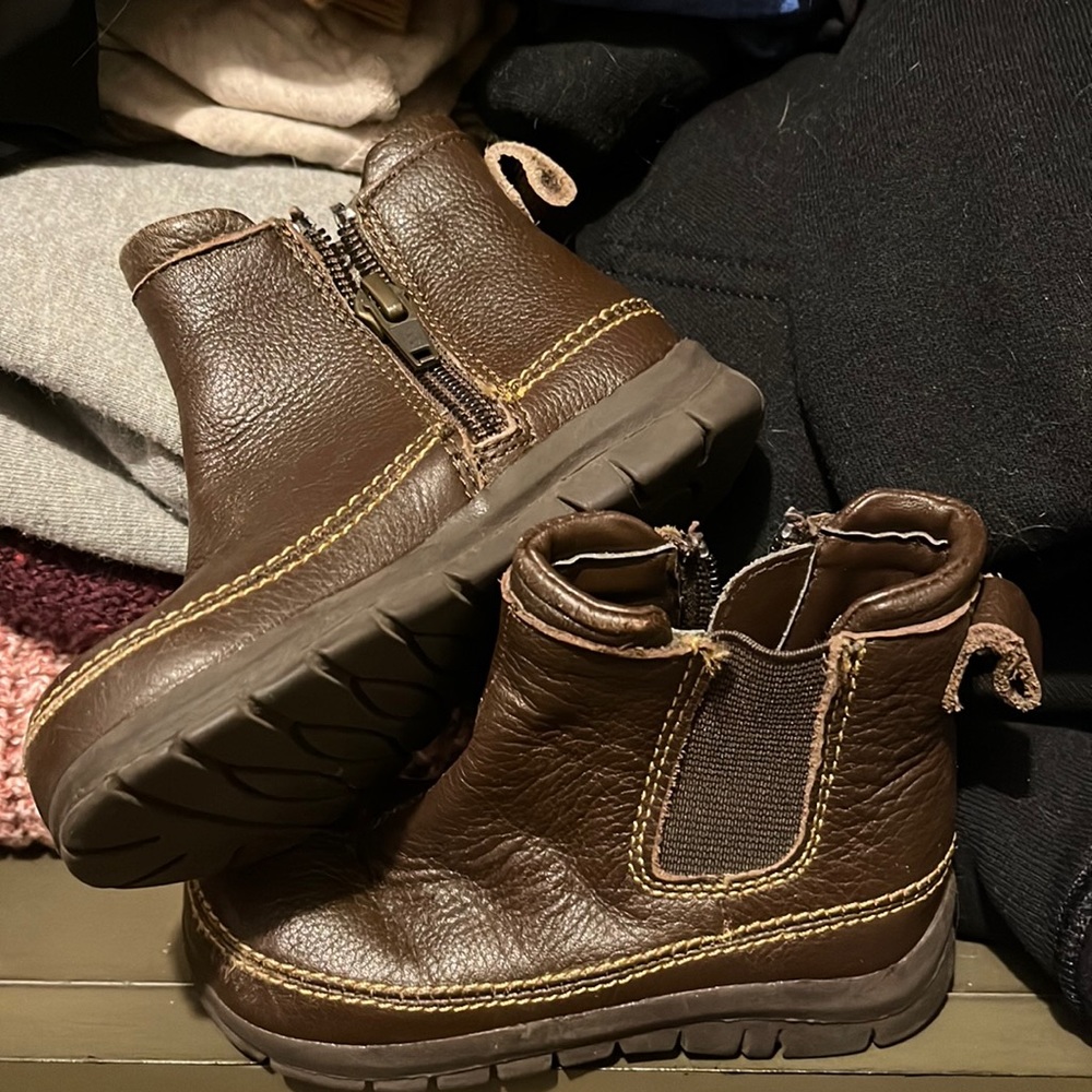 Baby Boys Size 5 Brown Leather Walking Boots